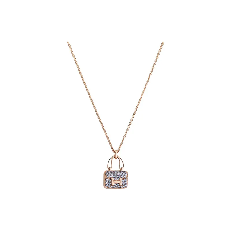 HERMES Amulette 18K Rose Gold Necklaces Unisex-0