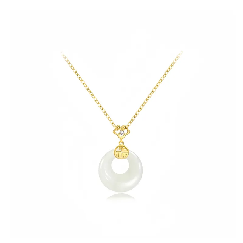 Seven Little Craftsmen Chalcedony Jade Necklaces Women's-0