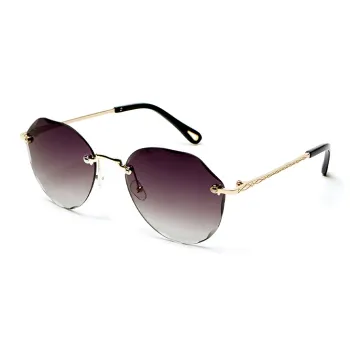 Narandu Metal Irregular Shape Sunglasses Women's Gold