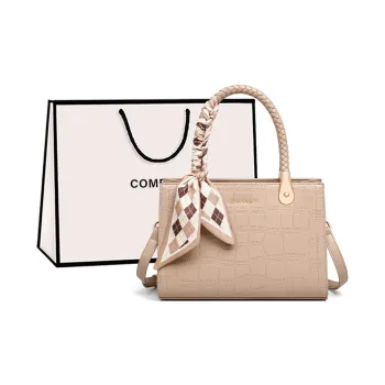 COMELY Cow Leather Handbag, Shoulder Bag, Crossbody Bag Regular Women's Khaki