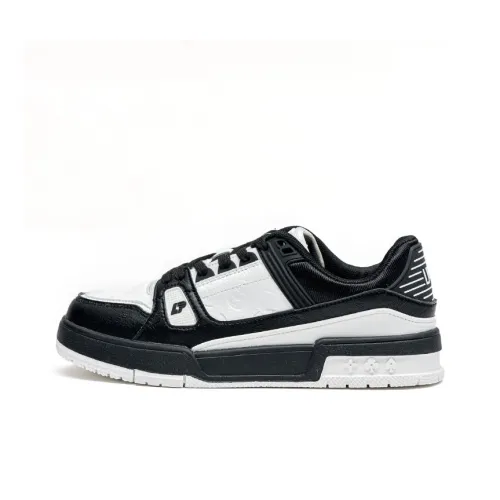 LPMX Skateboard Shoes Men Low-Top Black/White