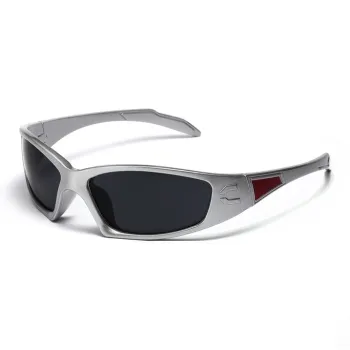 MUYKUY PC Irregular Shape Sunglasses Unisex Silver
