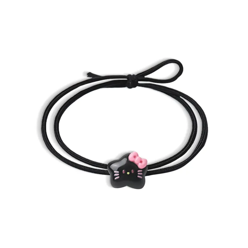 Inkopper Leather Band Resin Hair Tie Women's-9