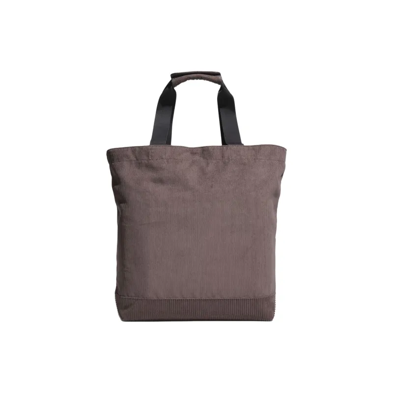Adidas MUST HAVES Corduroy Tote Bag Shopping Bag Shoulder Bag Handbag Regular Unisex Charcoal Gray-3