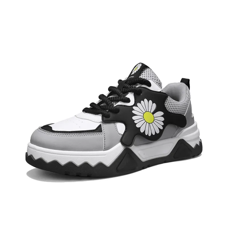 Little Daisy Small Daisy Anti Slip And Wear Resistant Height Increasing Low Top Skateboard Shoes Men's-10