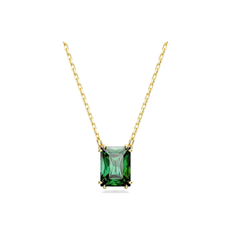 Swarovski Gold Tone Plated Necklaces Women's Green-0