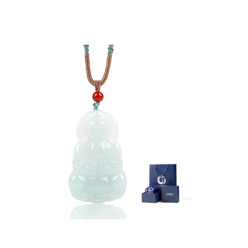 Yi Zhen Ge Jadeite Pendants Unisex Light Green