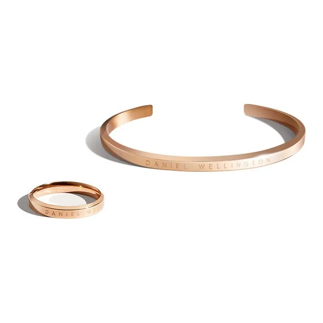 Daniel Wellington Alloy Bangles Unisex Rose Gold-0