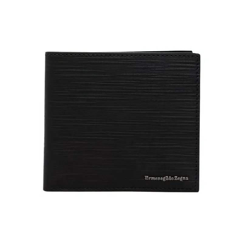 Zegna Leather Wallet Men's Black-0
