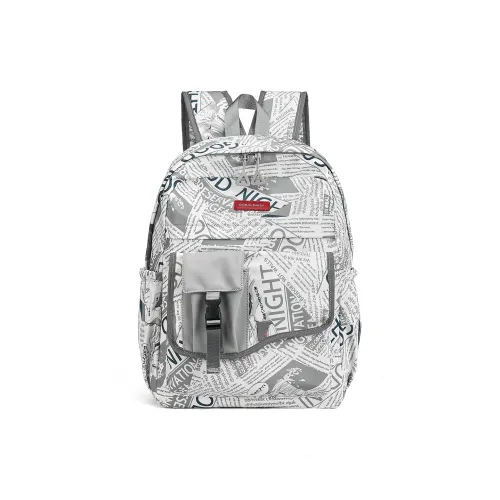 CORALDAISY Fabric Backpack Travel Bag Regular Unisex Smoke Gray