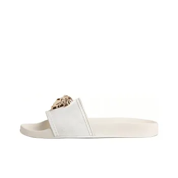 VERSACE Women's Baroque Medusa Slide 'White'