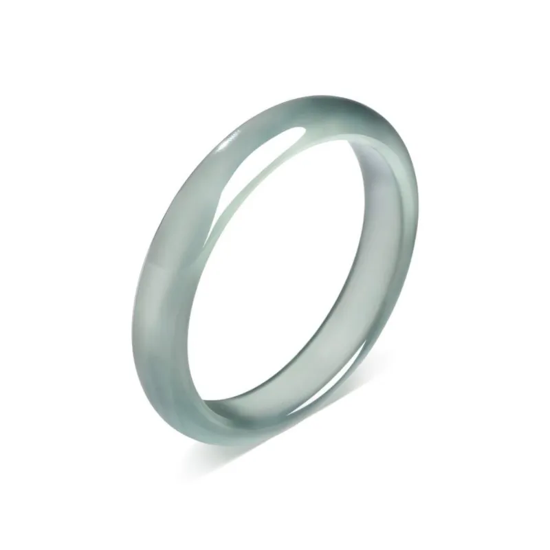 Artisan Lock Heart Jade Chalcedony Jade Bangles Women's-0