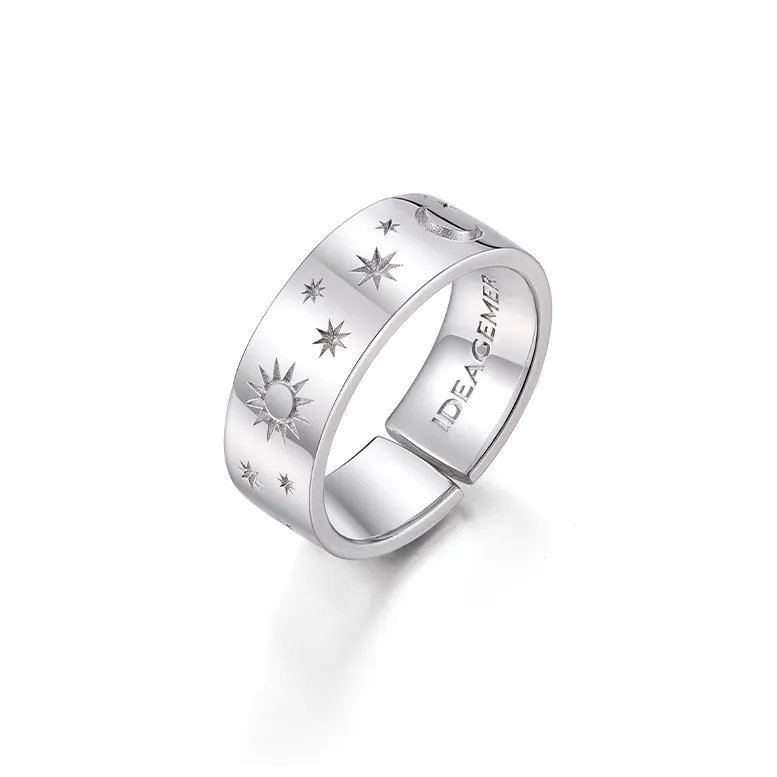 IDEAGEMER 925 Sterling Silver Rings Men's-0