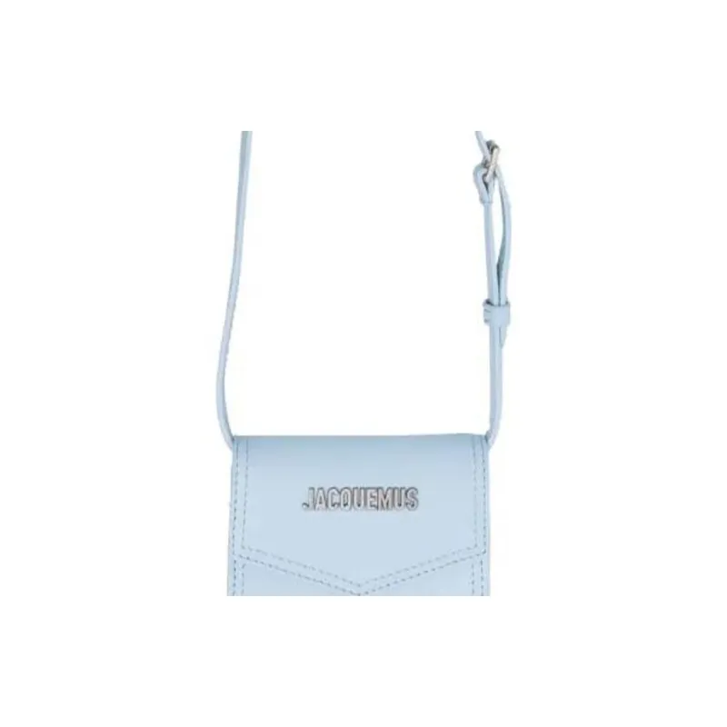 Jacquemus Calfskin Shoulder Bag Crossbody Bag Wallet Women's Blue-3