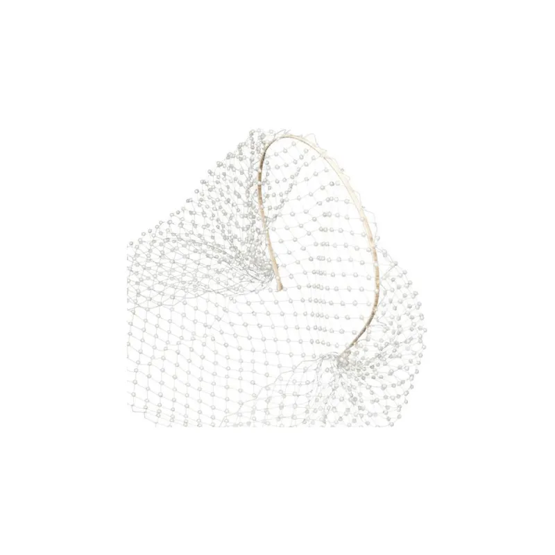 Jennifer Behr Britton Faux Pearl-embellished Voilette-1
