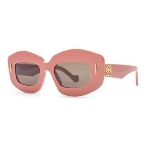 LOEWE Plate Frame Irregular Shape Sunglasses Women's Pink