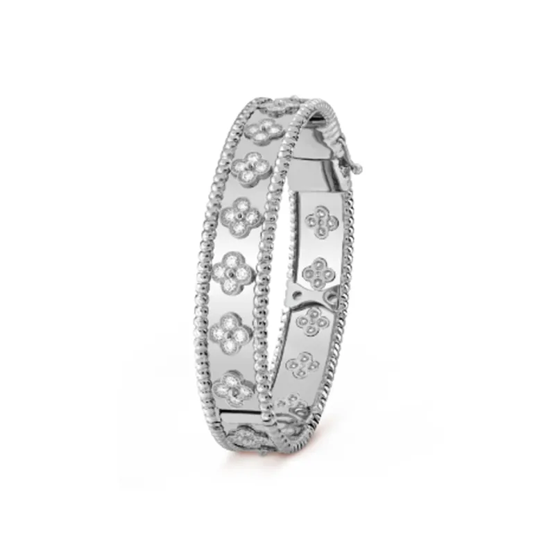 Van Cleef & Arpels 18K White Gold Bangles Women's Silver-0