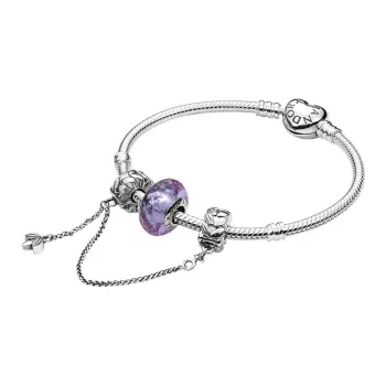 Pandora 925 Sterling Silver Bracelets Set Women's Silver