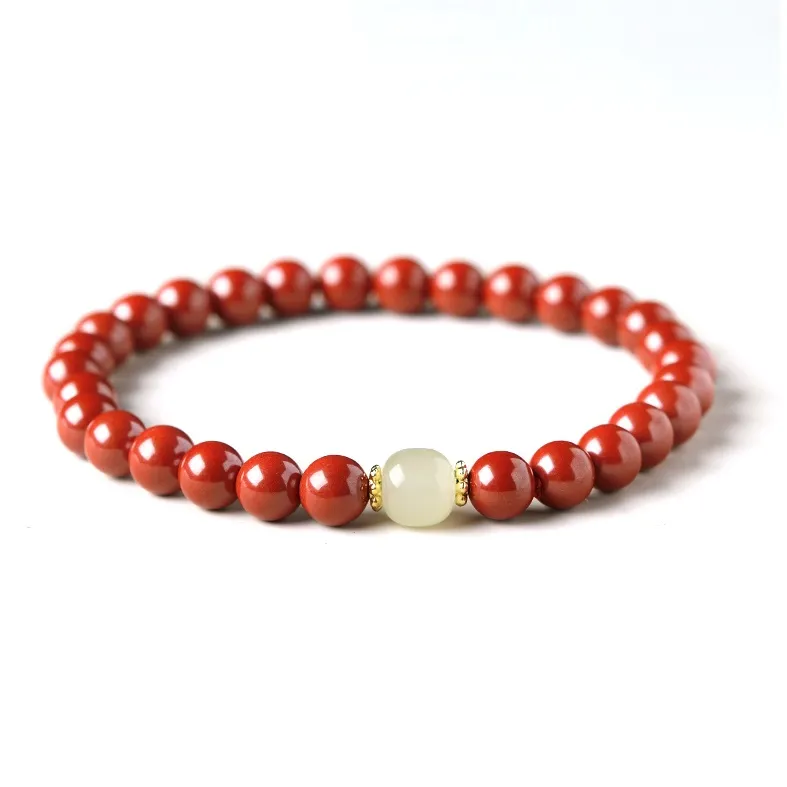 Moon Jewelry Cinnabar Jade Bracelets Unisex-6