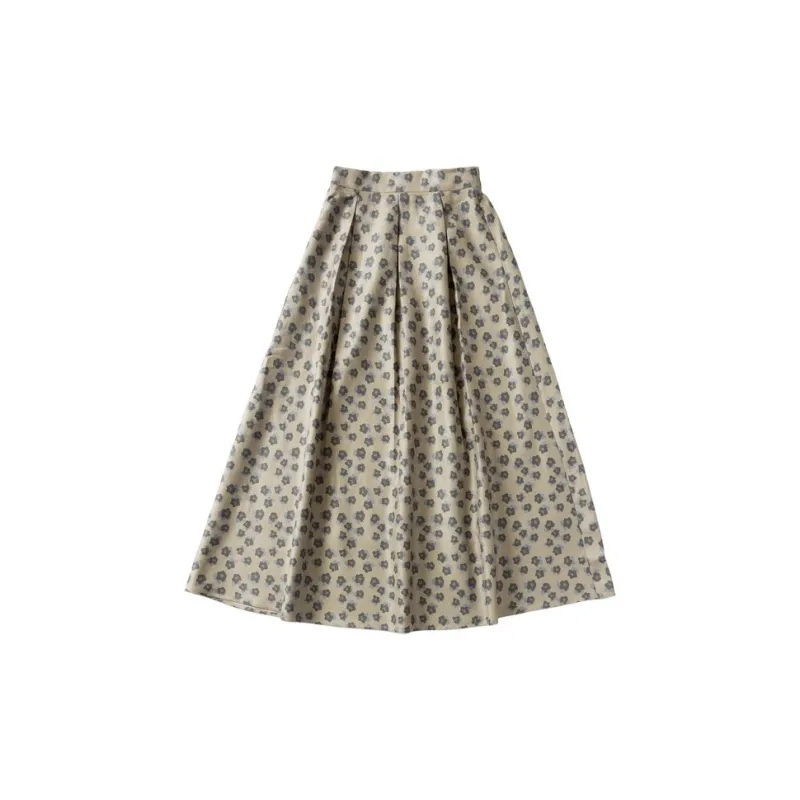 HONGNIAN Casual Long Skirts Women's Green-1