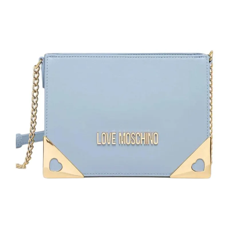 LOVE MOSCHINO Calfskin Crossbody Bag Shoulder Bag Women's Blue-1
