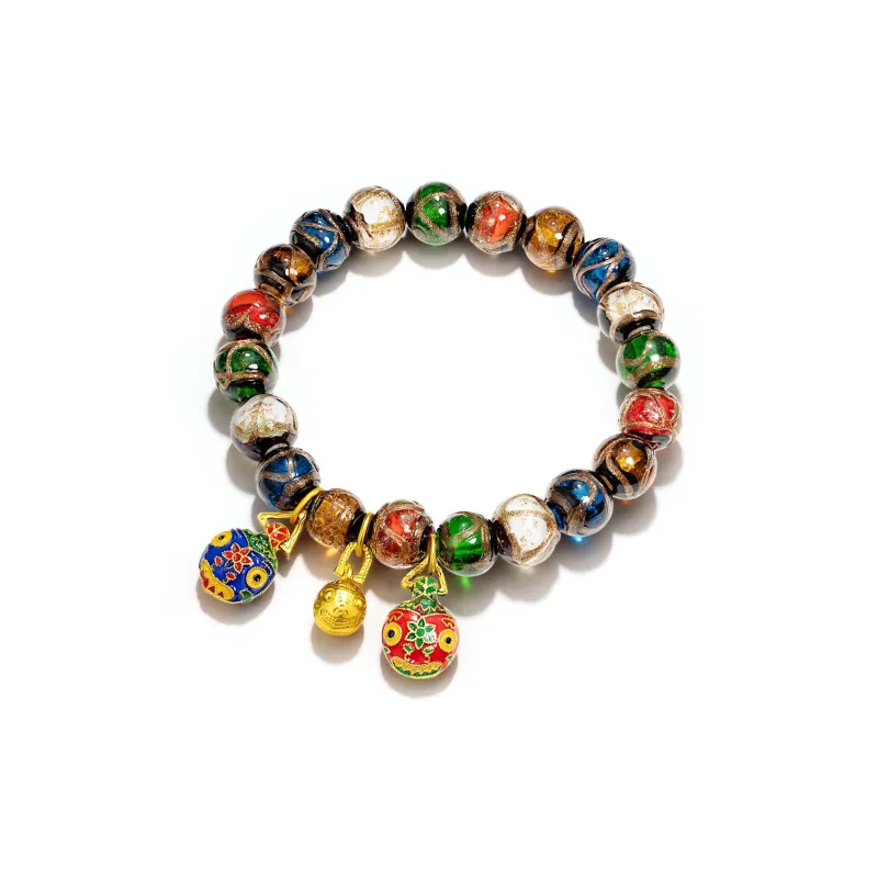 Far Mountain Joe Colored Glaze Jade Bracelets Unisex Colored Glaze-2