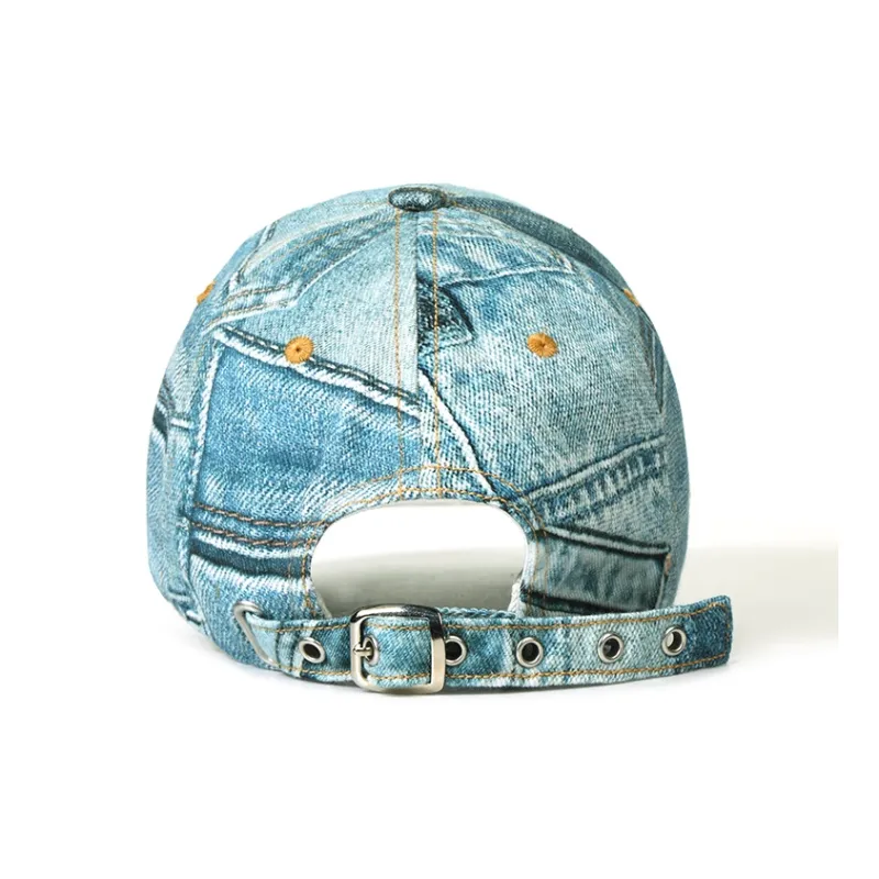 Guuka Cotton Baseball Caps Unisex Light Blue-3