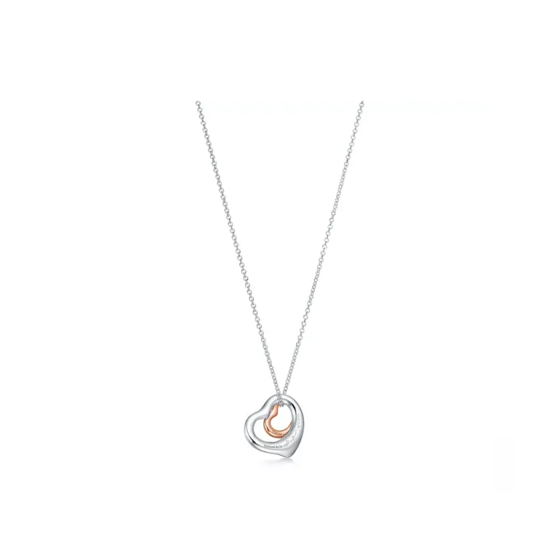 TIFFANY & CO. Elsa Peretti® 18K Rose Gold Necklaces Women's Silver-1
