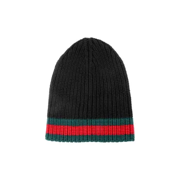 GUCCI Sylvie Web Ribbed Knit Beanie