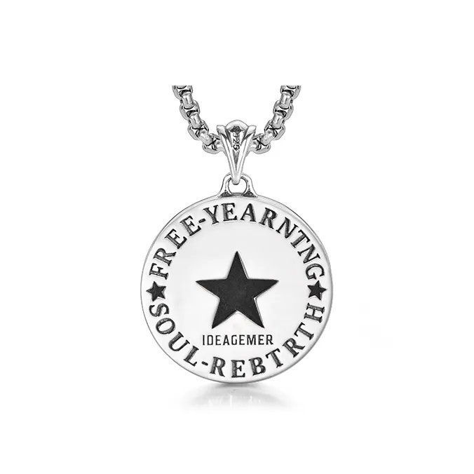 IDEAGEMER 925 Sterling Silver Necklaces Men's-9