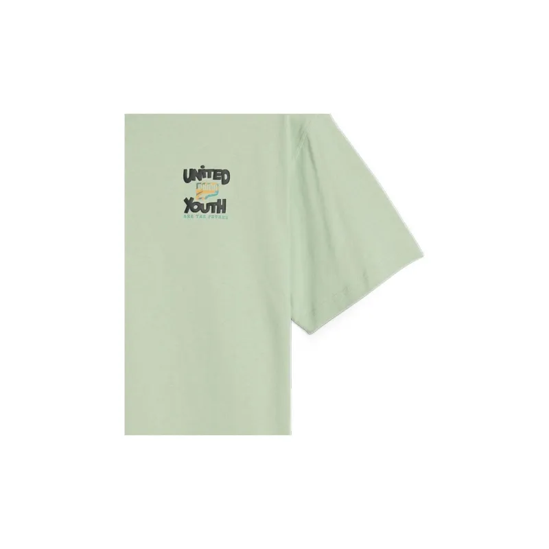 PUMA DOWNTOWN OVERSIZED T Shirt Men's Light Green-4