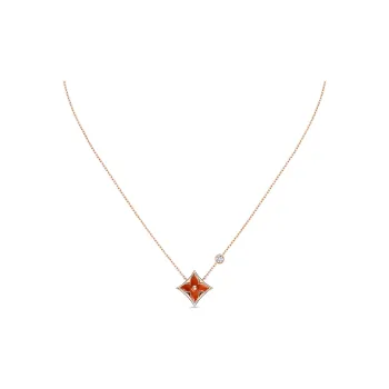 LOUIS VUITTON Color Blossom Bb Star Pendant Pink Gold Cornelian And Diamond
