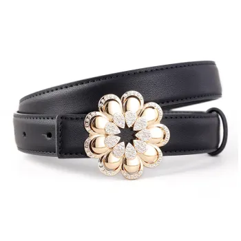 Lanza Cow Leather Belts Women's Width 2.5CM