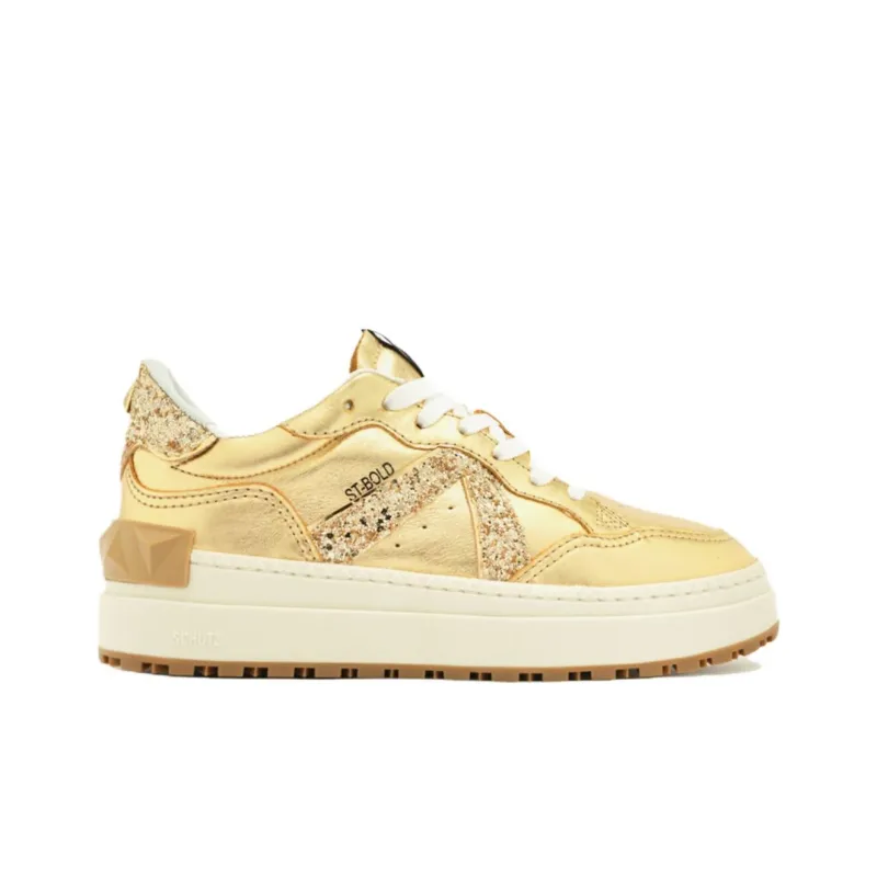 Schutz St Bold Low-Top Skateboard Shoes Women's Gold-1