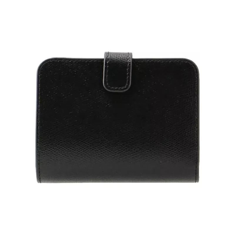 Furla Leather Wallet Trumpets Women's Black-2