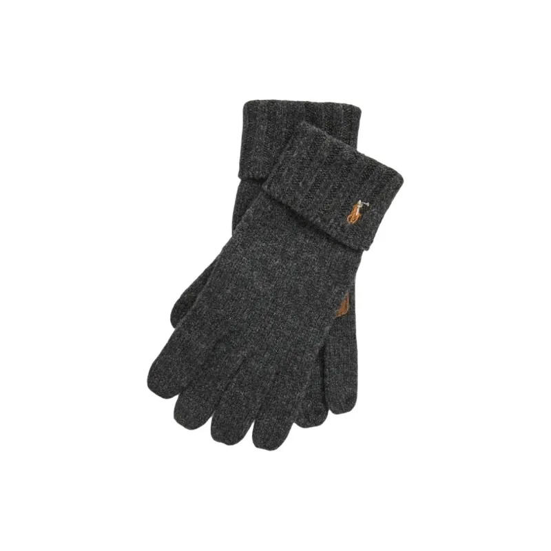 Ralph Lauren Sheep Suede Gloves Men's Charcoal Gray-0