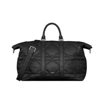 DIOR Maxicannage Calfskin Shoulder Bag, Crossbody Bag, Handbag Men's Black