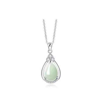 Bermuda Eyes Chalcedony Jade Necklaces Women's