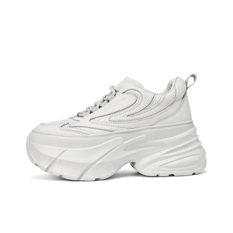 Rosa Bianca Wear-Resistant Breathable Height Increasing Low-Top Chunky Sneakers Women's-0