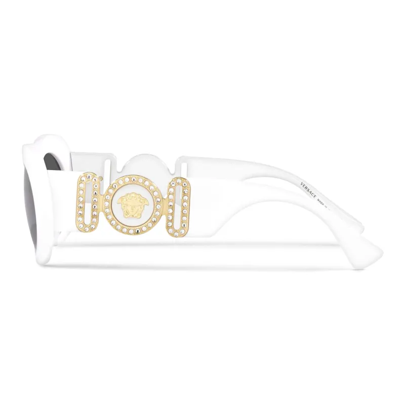 VERSACE Oval Sunglasses Gray-2