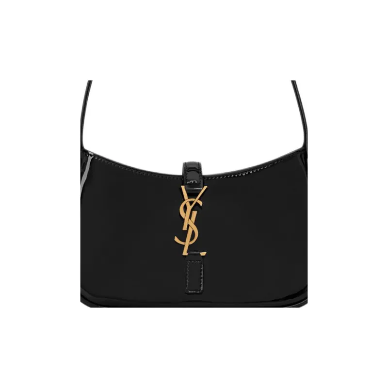 SAINT LAURENT LE5A7 Patent Leather One Shoulder Handbag Mini Women's Black-4