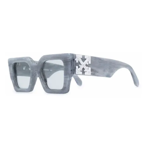 OFF-WHITE Catalina Rectangular Frame Sunglasses Light Grey/Light Grey/White OERI003Y21PLA0010505