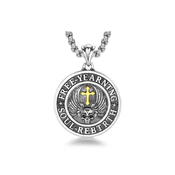 IDEAGEMER 925 Sterling Silver Necklaces Men's
