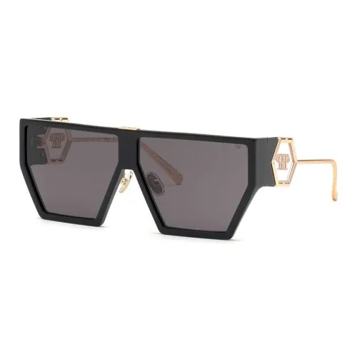 PHILIPP PLEIN Shield Space Rock Plein Hexagon Sunglasses