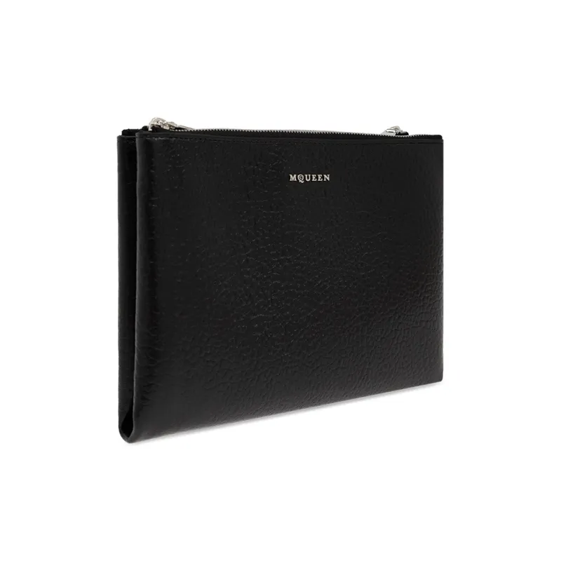 Alexander McQueen Calfskin Clutch Women's Black-1