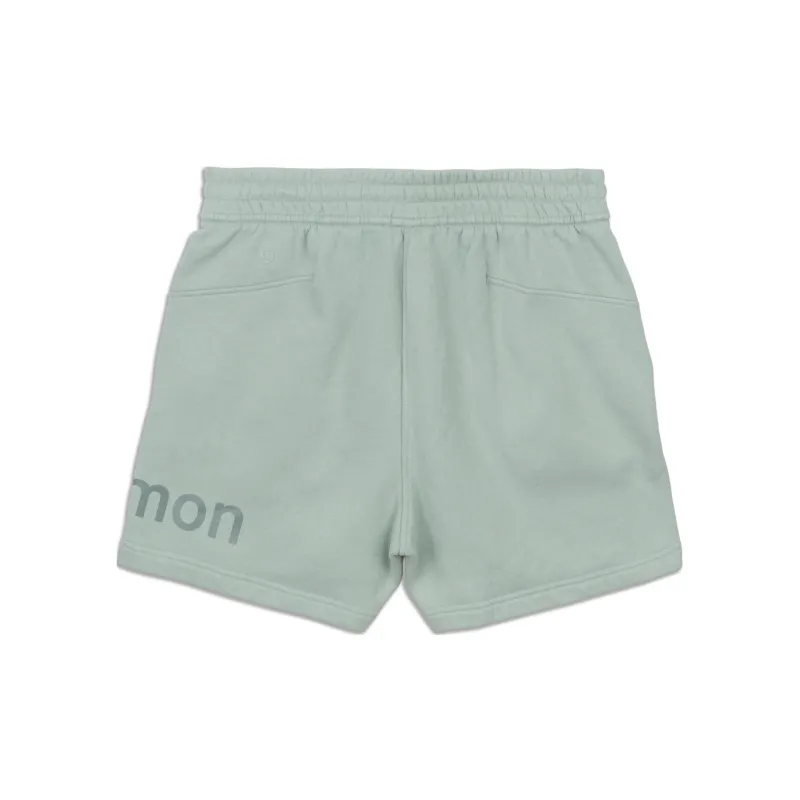 Lululemon Loungeful High Rise Short 4' Graphic Casual Shorts Women's Green-1