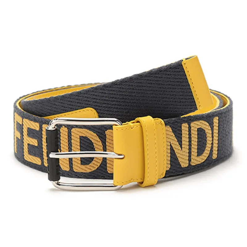 FENDI Belts Men Blue Yellow-0