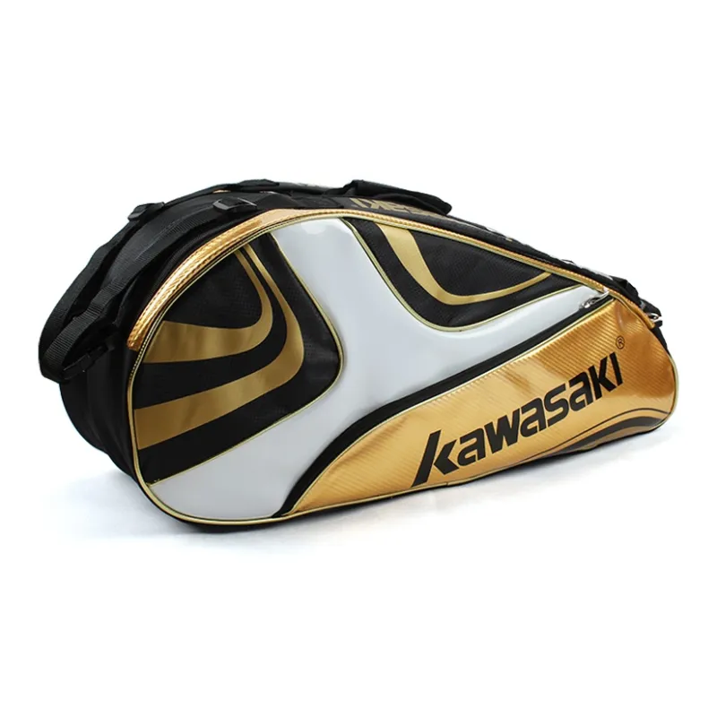Kawasaki Fabric+Synthetic Leather Gym Bag Large Size Unisex-6