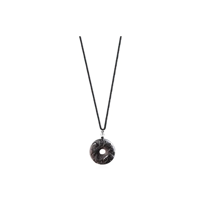 GUDS GAVE Obsidian Jade Necklaces Unisex-1