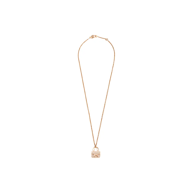 HERMES Amulette Diamond Necklaces Women's Rose Gold-2